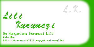 lili kurunczi business card